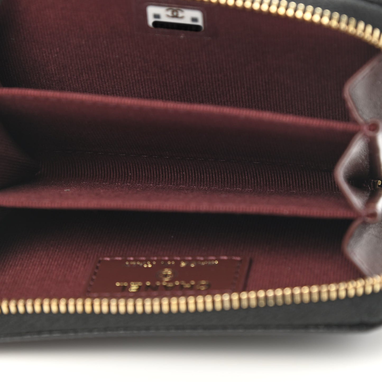 Caviar Quilted Zip Coin Purse Black