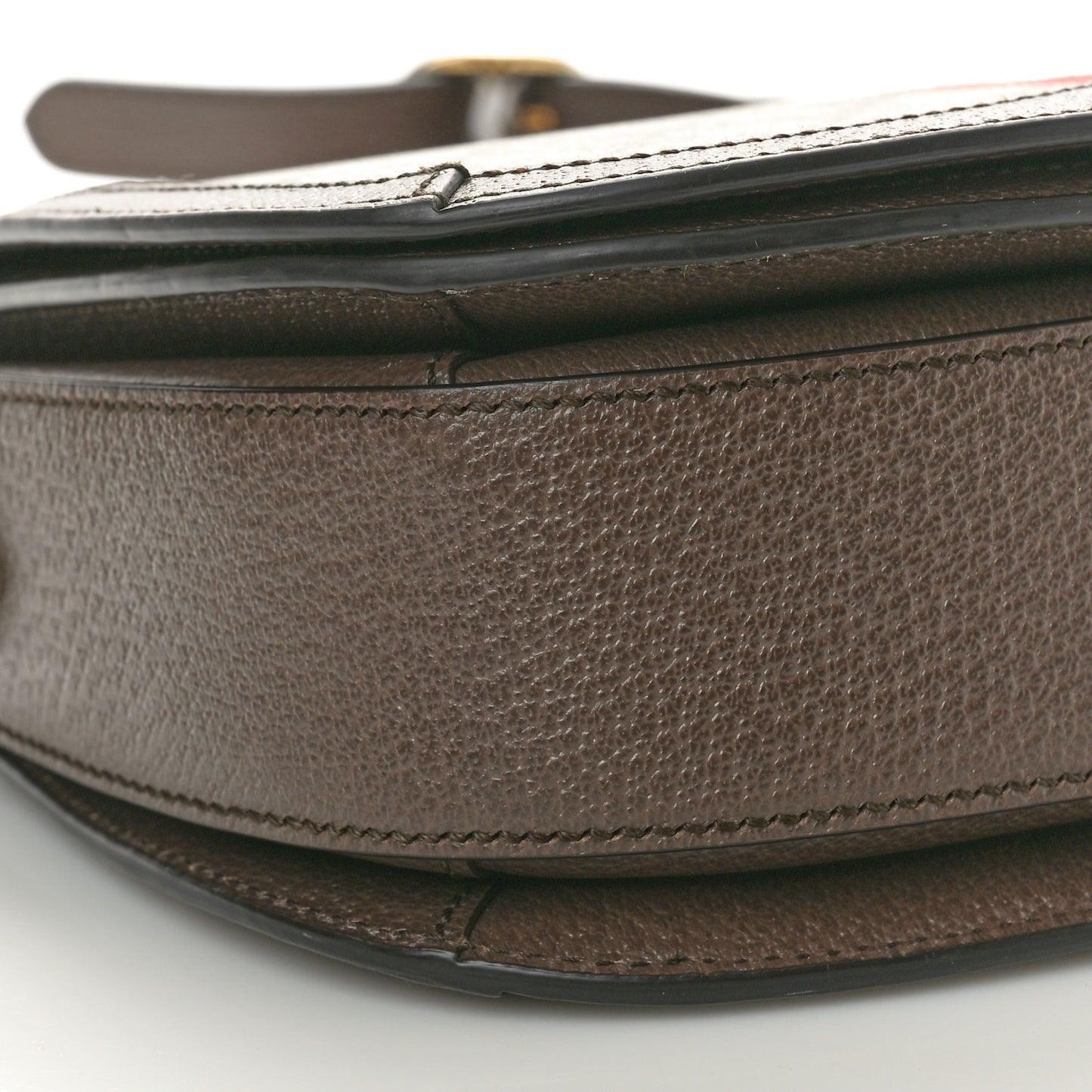 GG Supreme Monogram Web Small Ophidia Flap Messenger Bag Brown