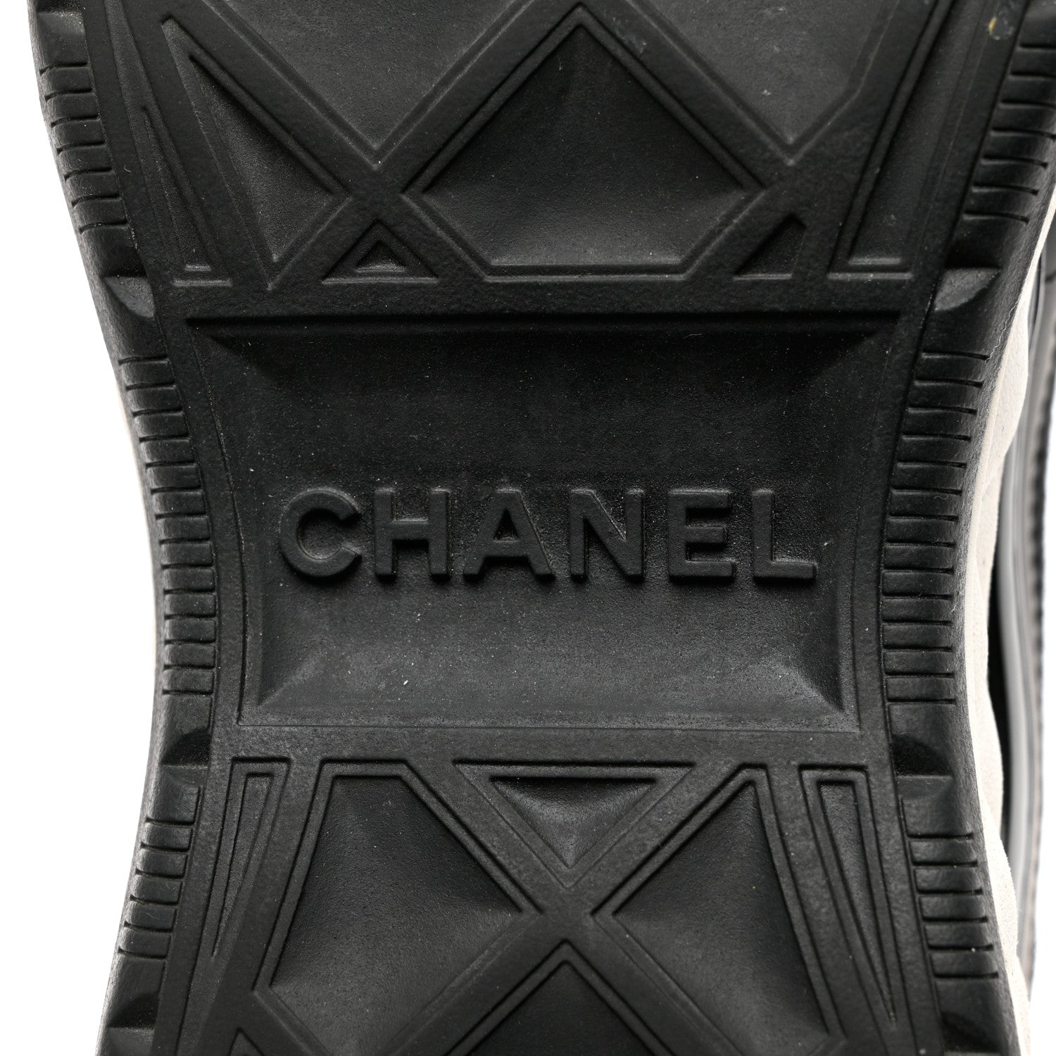 Chanel Velvet Calfskin Mixed Fibers CC Sneakers 37.5 Black 8 of 9
