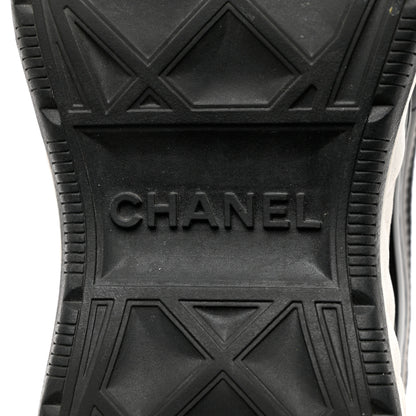 Chanel Velvet Calfskin Mixed Fibers CC Sneakers 37.5 Black 8 of 9