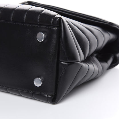 Saint Laurent Calfskin Y Quilted Monogram Medium Loulou Satchel Black 10 of 10