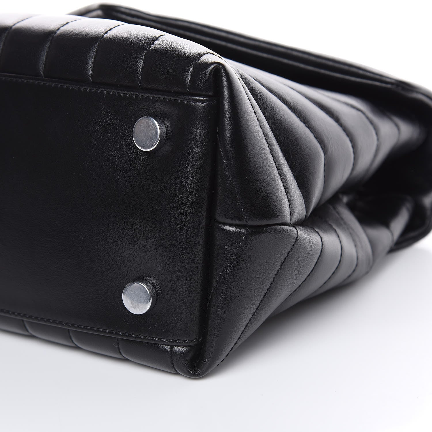 Saint Laurent Calfskin Y Quilted Monogram Medium Loulou Satchel Black 10 of 10