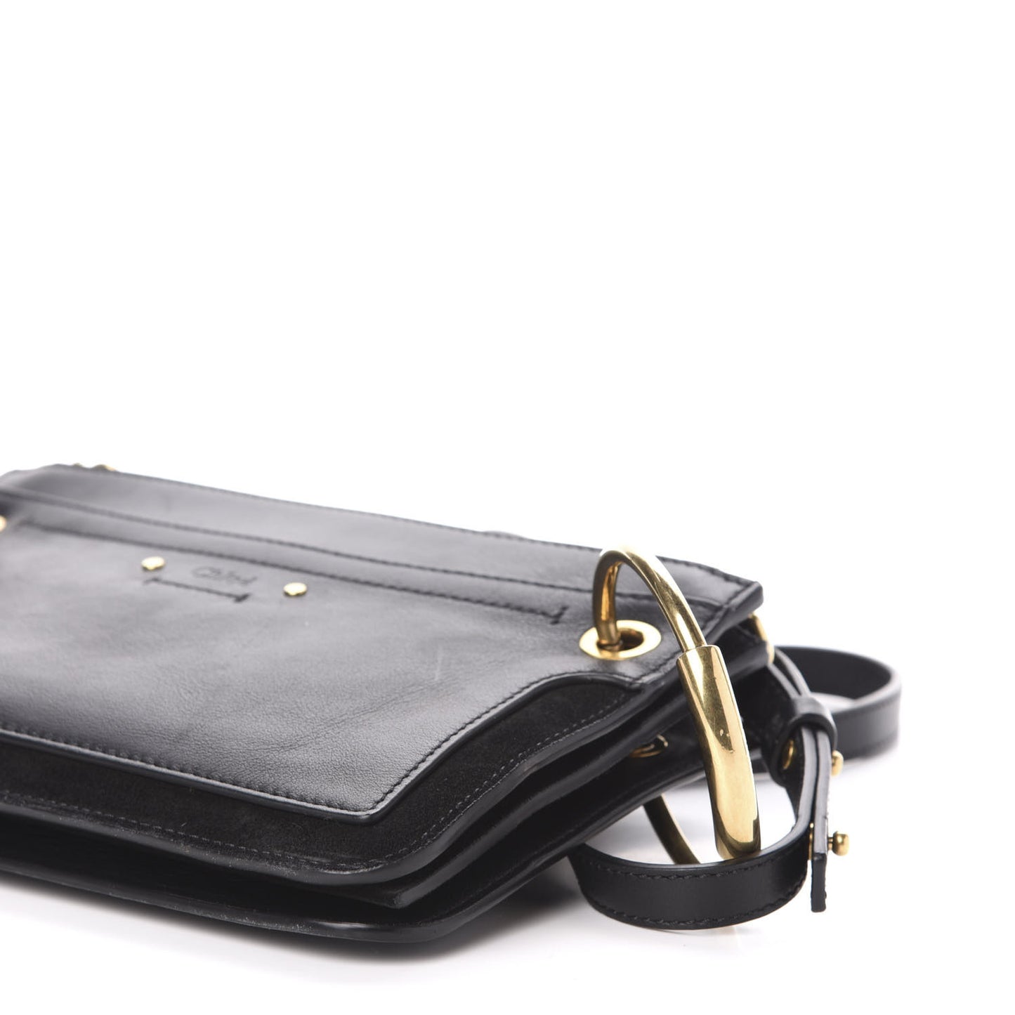 Calfskin Suede Mini Roy Bag Black
