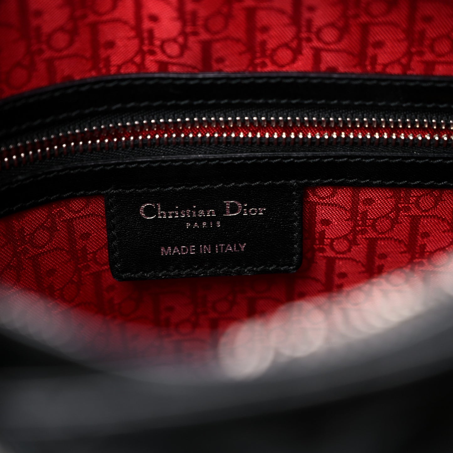 Lambskin Cannage Large Lady Dior Black