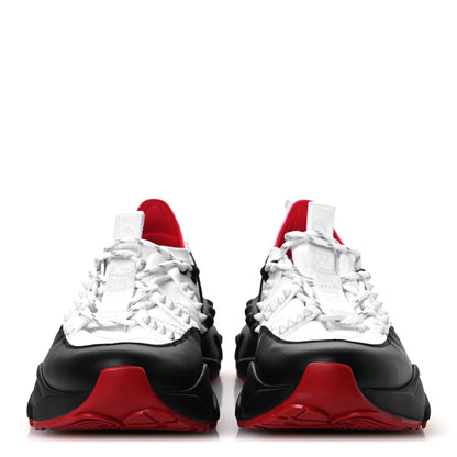 Christian Louboutin Calfskin Neoprene Mens Trailnrun Sneakers 43.5 Black White 3 of 14