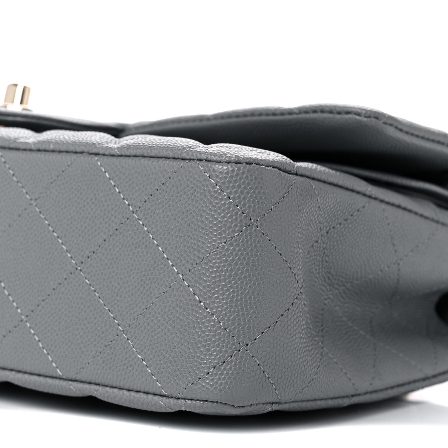 Chanel Caviar Quilted Medium Double Flap Grey 8 of 12
