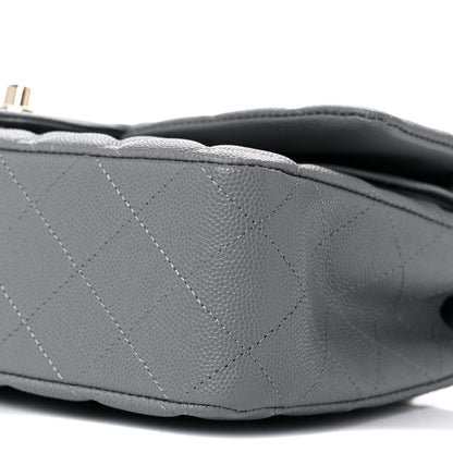 Chanel Caviar Quilted Medium Double Flap Grey 8 of 12