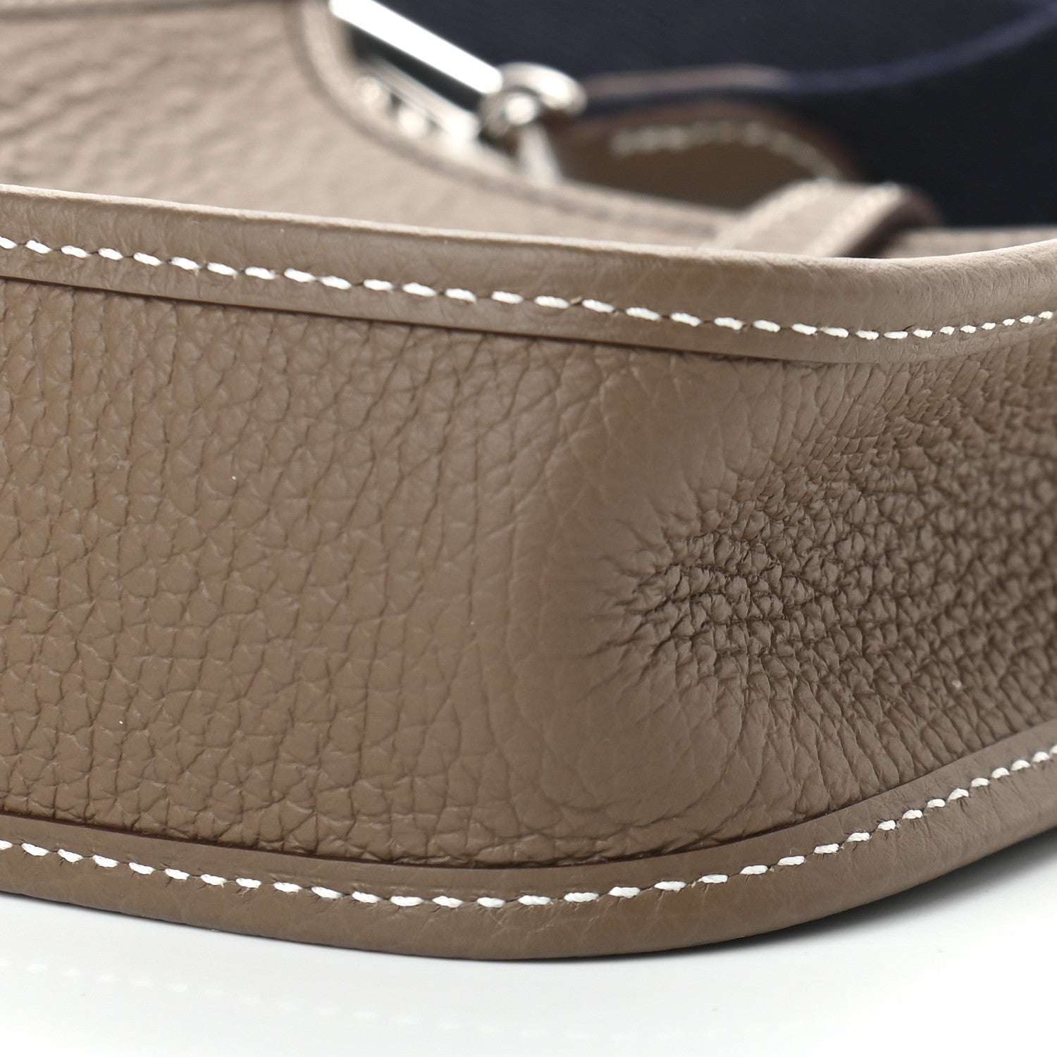 Hermes Taurillon Clemence Amazone Evelyne TPM Etoupe Bleu Indigo 9 of 9
