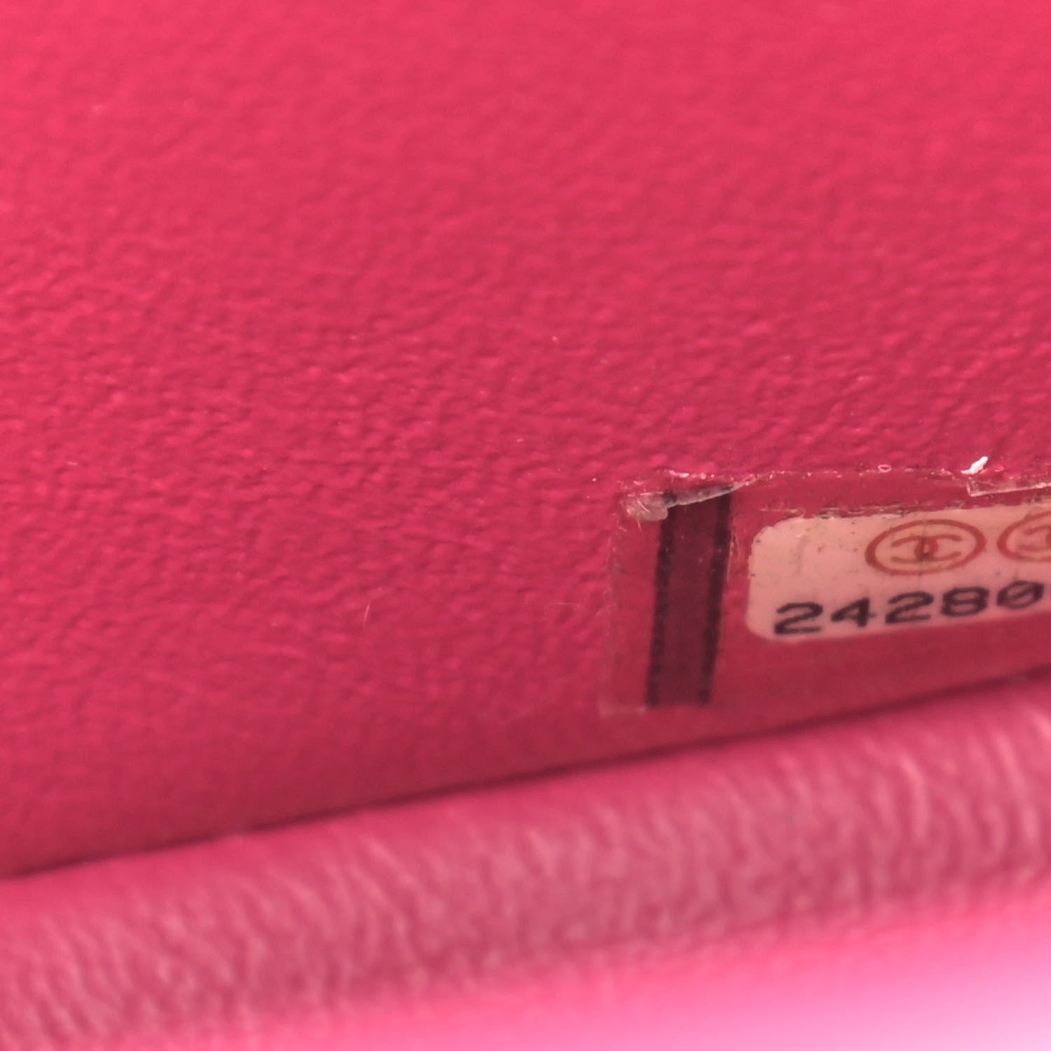 Chanel Lambskin Chevron Quilted Mini Rectangular Flap Dark Pink 7 of 12