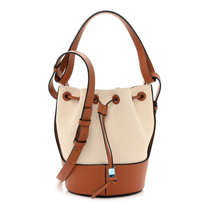 Loewe Canvas Calfskin Balloon Bucket Bag Ecru Tan 1 of 9