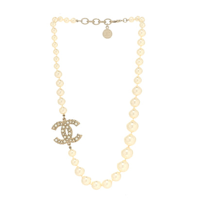 Chanel Pearl CC 100th Anniversary Necklace Light Gold 3 of 5