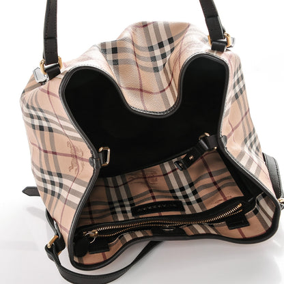 Burberry Haymarket Check Small Canterbury Tote Chocolate 5 of 6