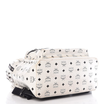 MCM Visetos Side Stud Medium Stark Backpack White 4 of 13