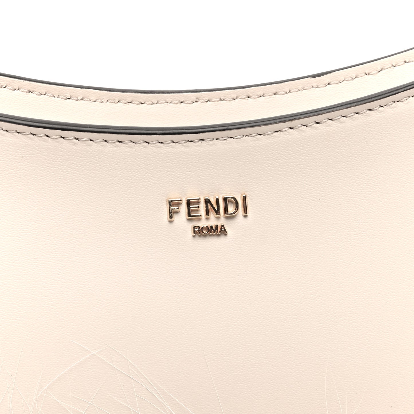 Fox Fur Vitello Fendi O'Lock Swing Camelia