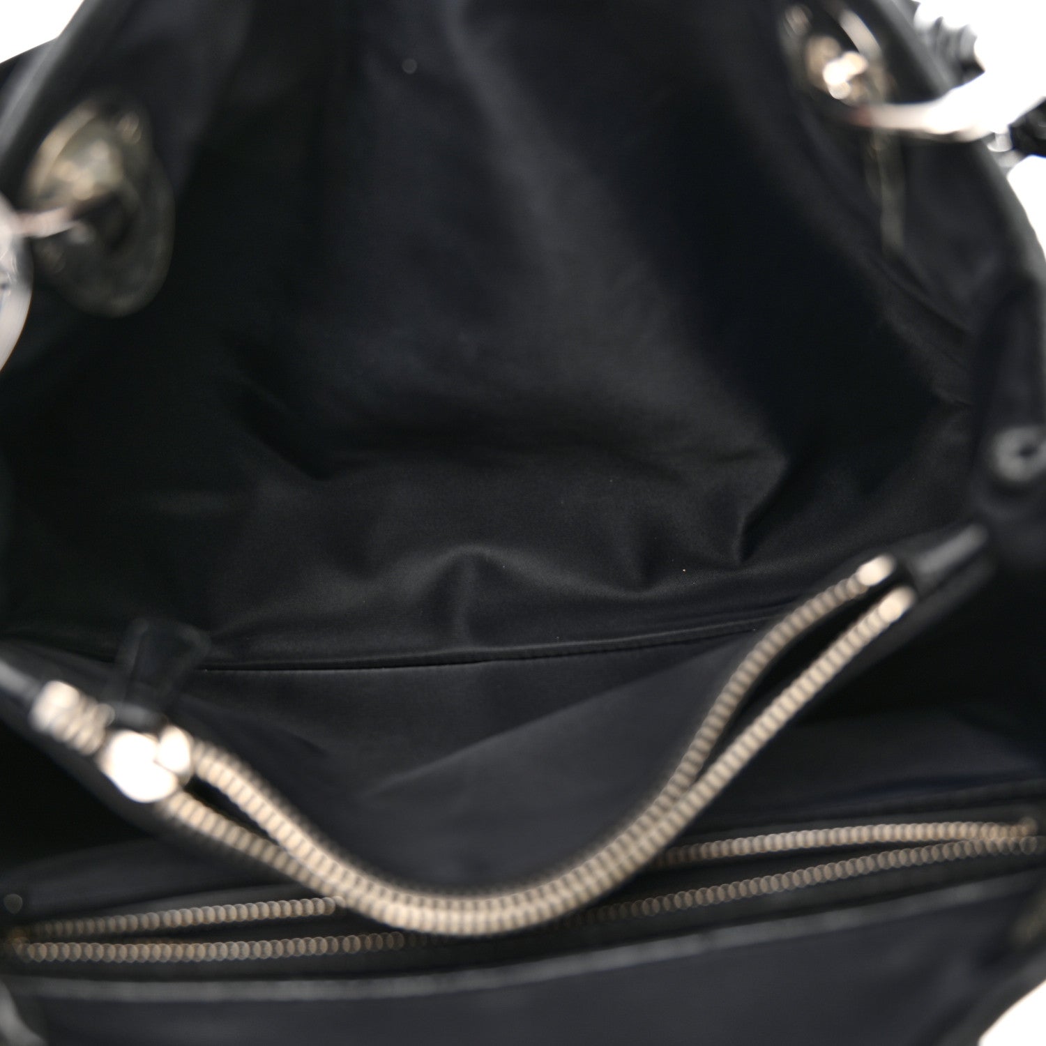 Christian Dior Satin Cannage Charming Lock Flap Shoulder Bag Black 6 of 15