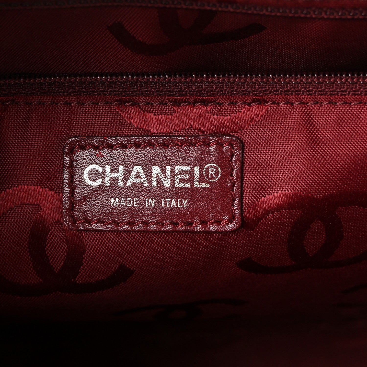 Chanel Calfskin Contrast Stitch Surpique Bowler Red 7 of 11