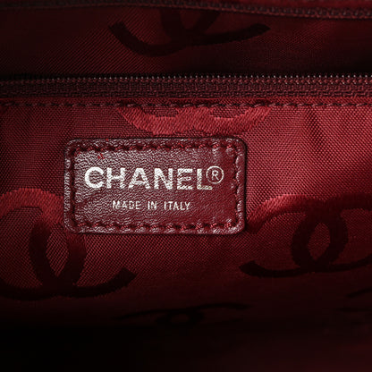 Chanel Calfskin Contrast Stitch Surpique Bowler Red 7 of 11
