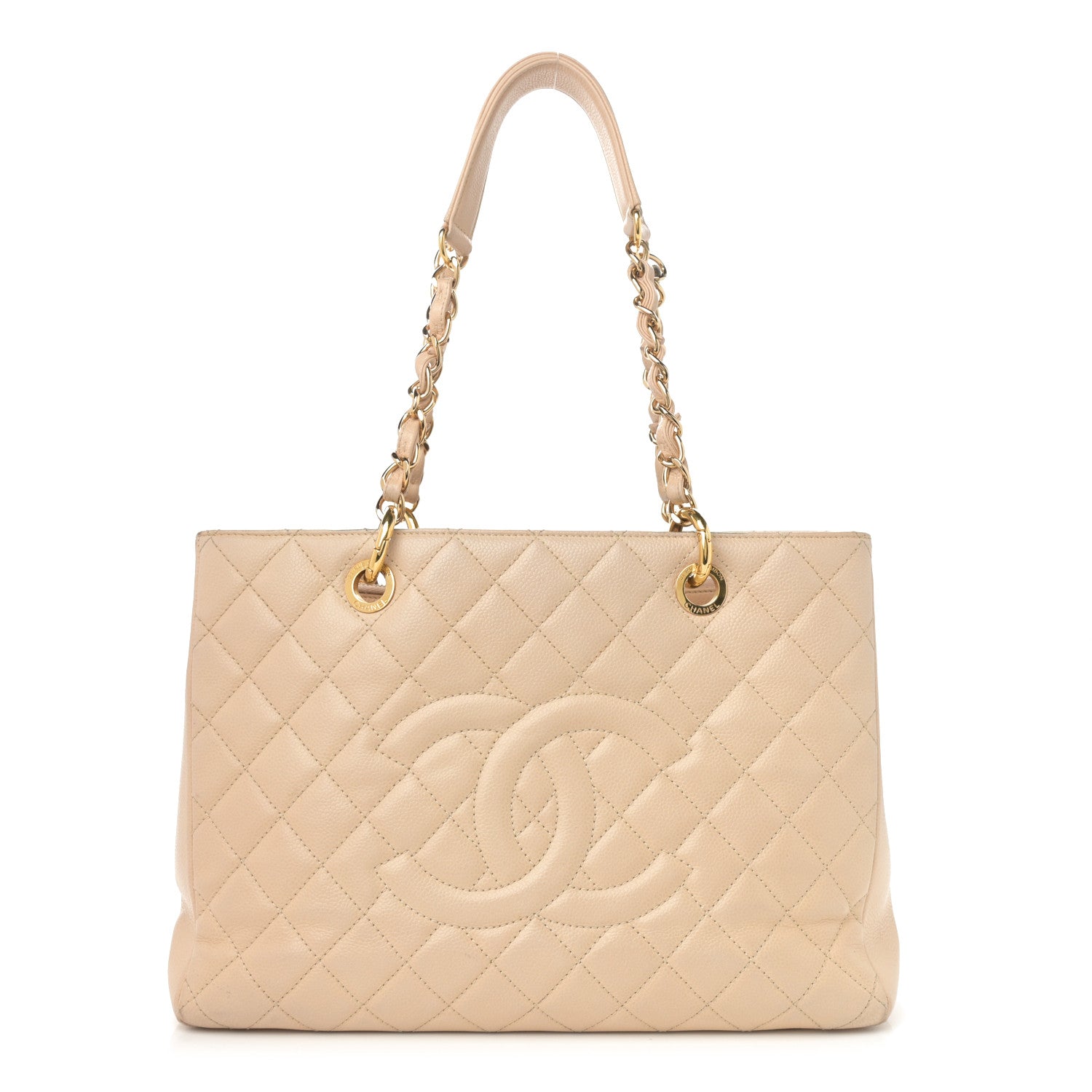 Chanel Caviar Quilted Grand Shopping Tote GST Beige 1 of 16