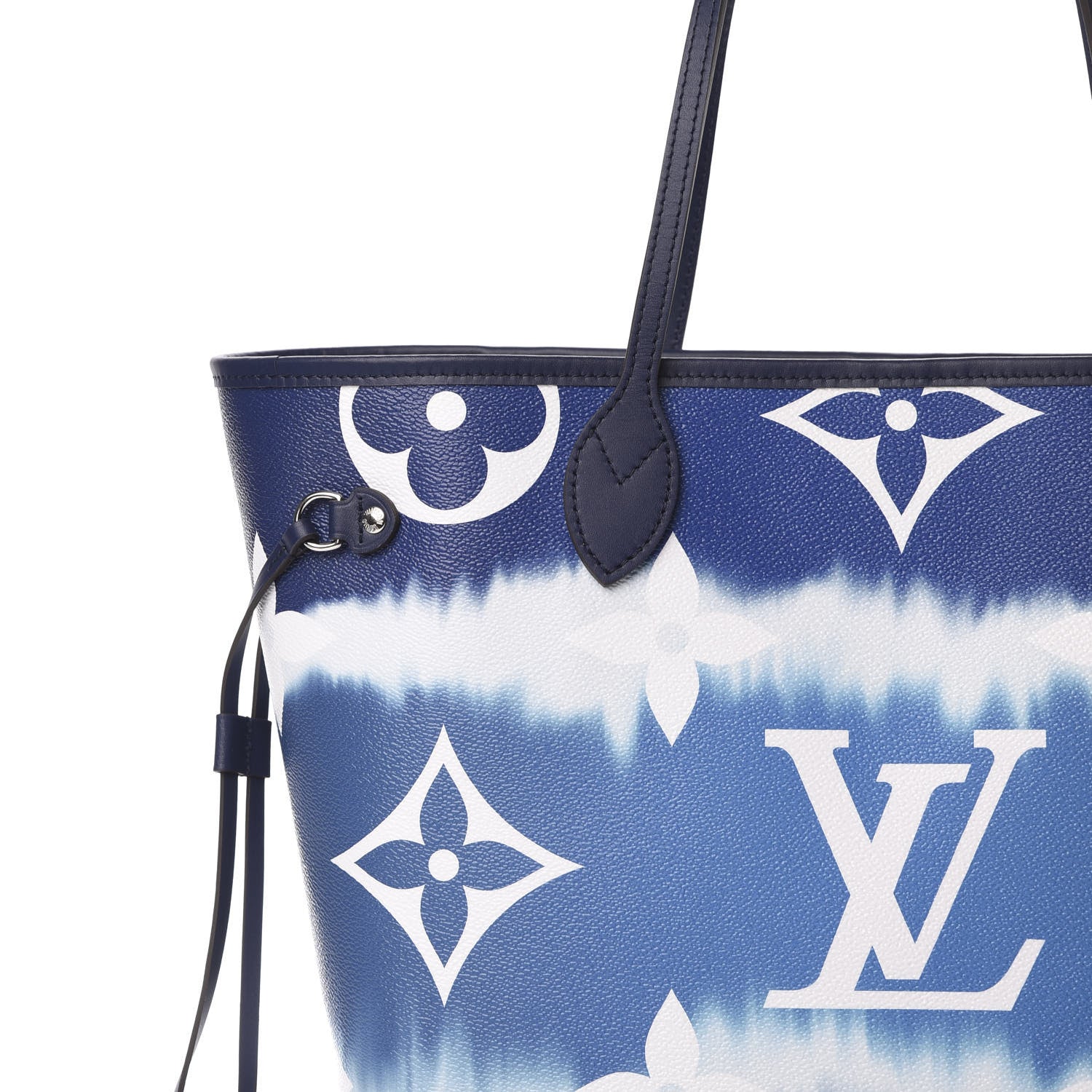 Louis Vuitton Monogram Escale Neverfull MM Blue 10 of 12
