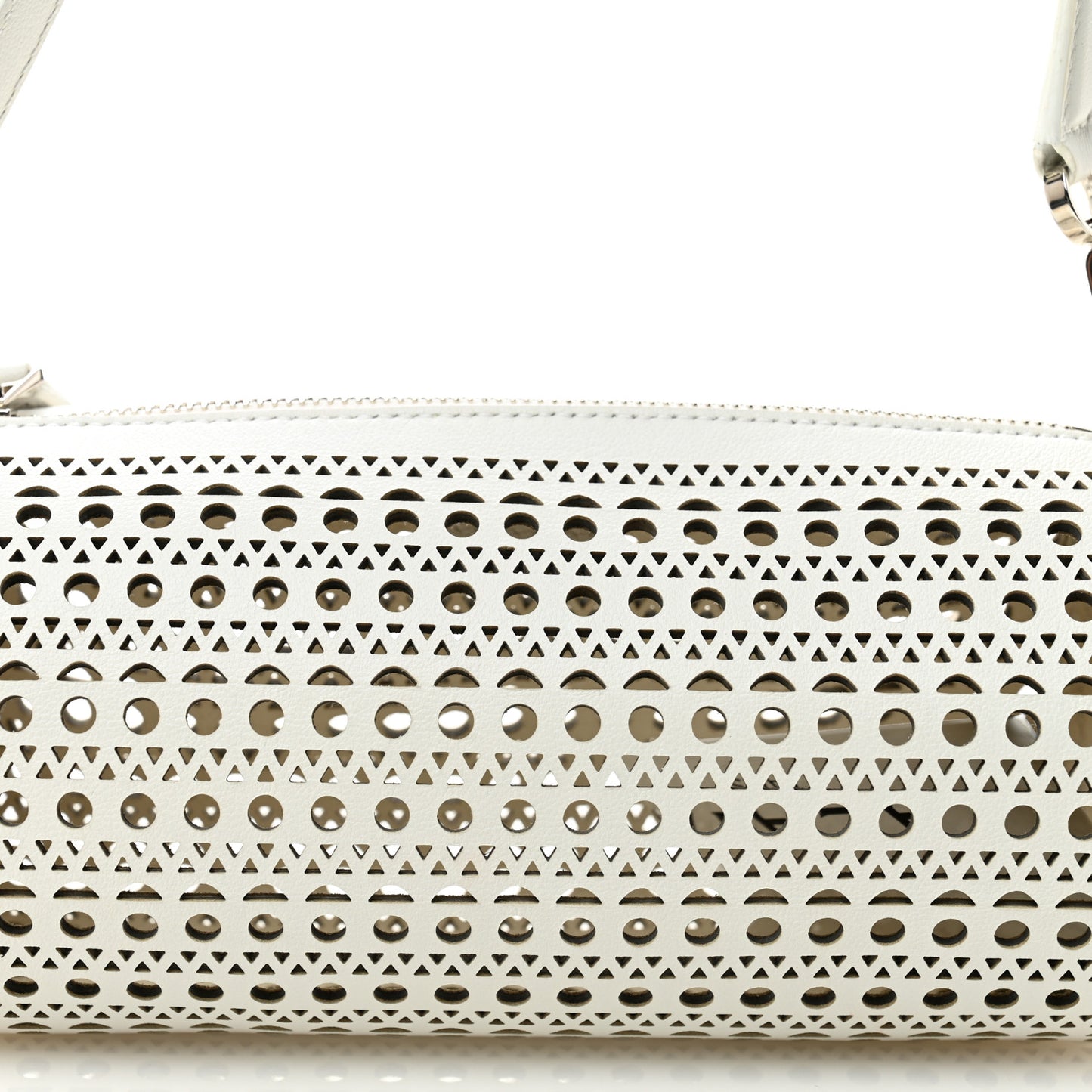 Calfskin Vienne Small Tube Bag White Optique