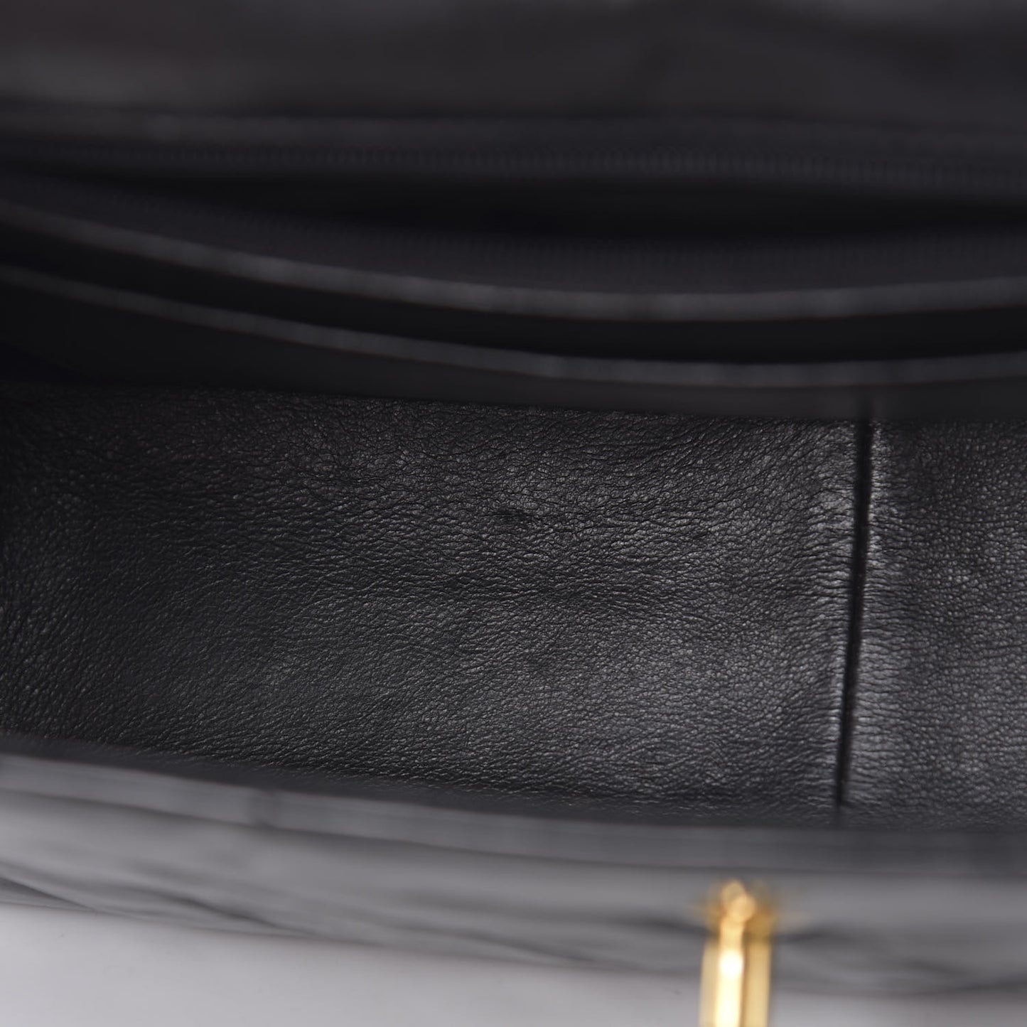 Patent Chevron Top Handle Flap Black