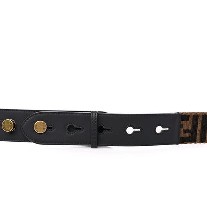 Fendi Ribbon Vitello Century FF 1974 Flat Studded Strap You Fango Marrone Ebano 4 of 4