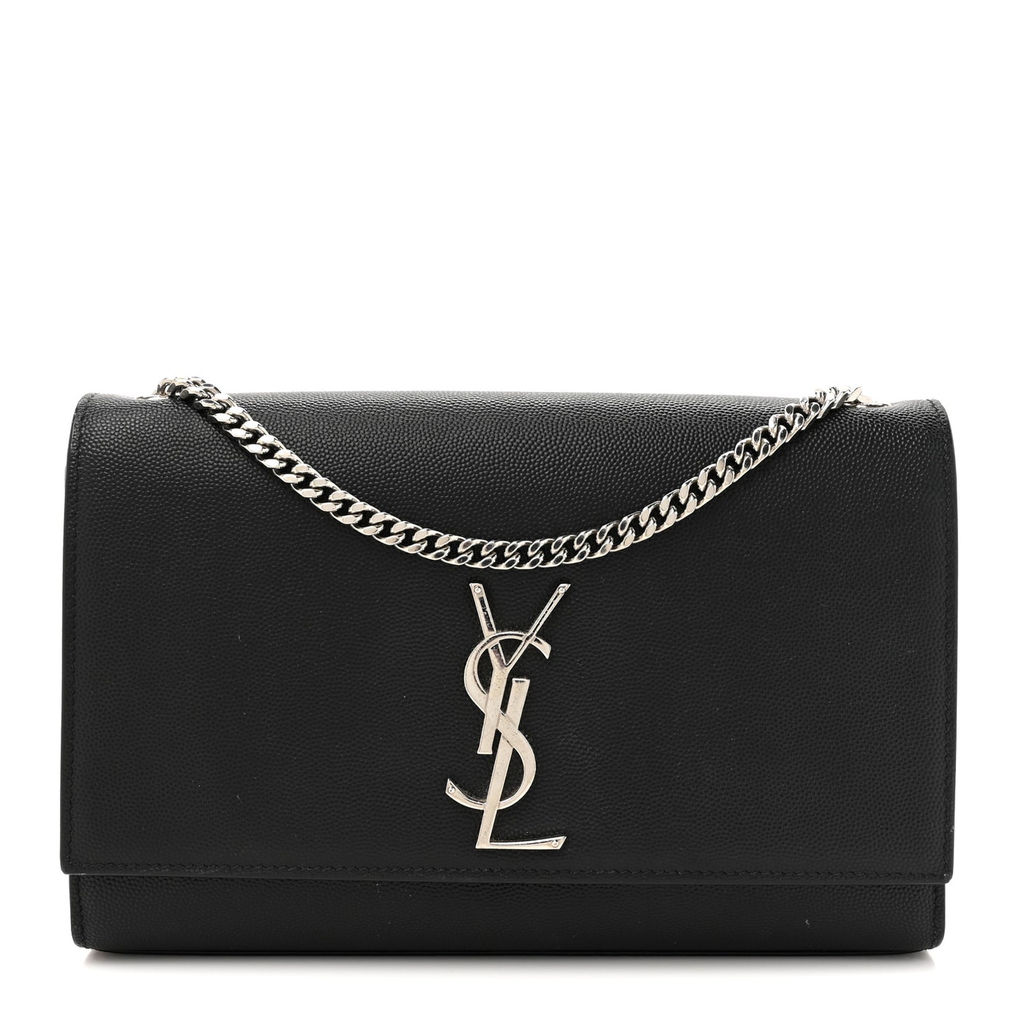 Grain De Poudre Medium Classic Monogram Kate Satchel Black