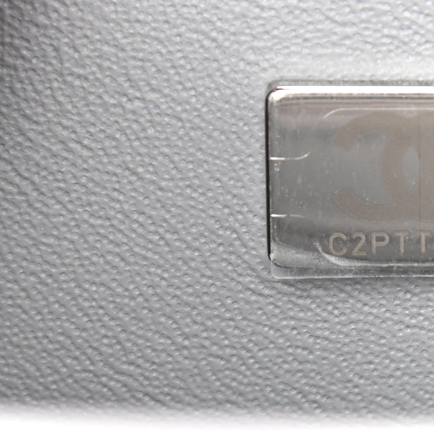 Lambskin Quilted Mini Rectangular Flap Grey