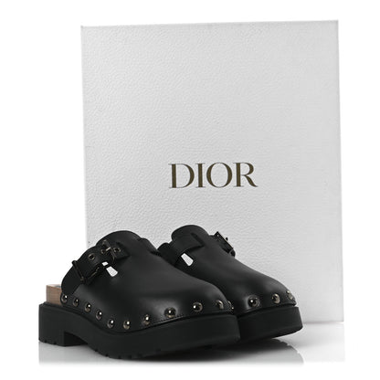 Christian Dior Calfskin Diorquake Buckled Lug Sole 15mm Clogs 36 Black 11 of 11