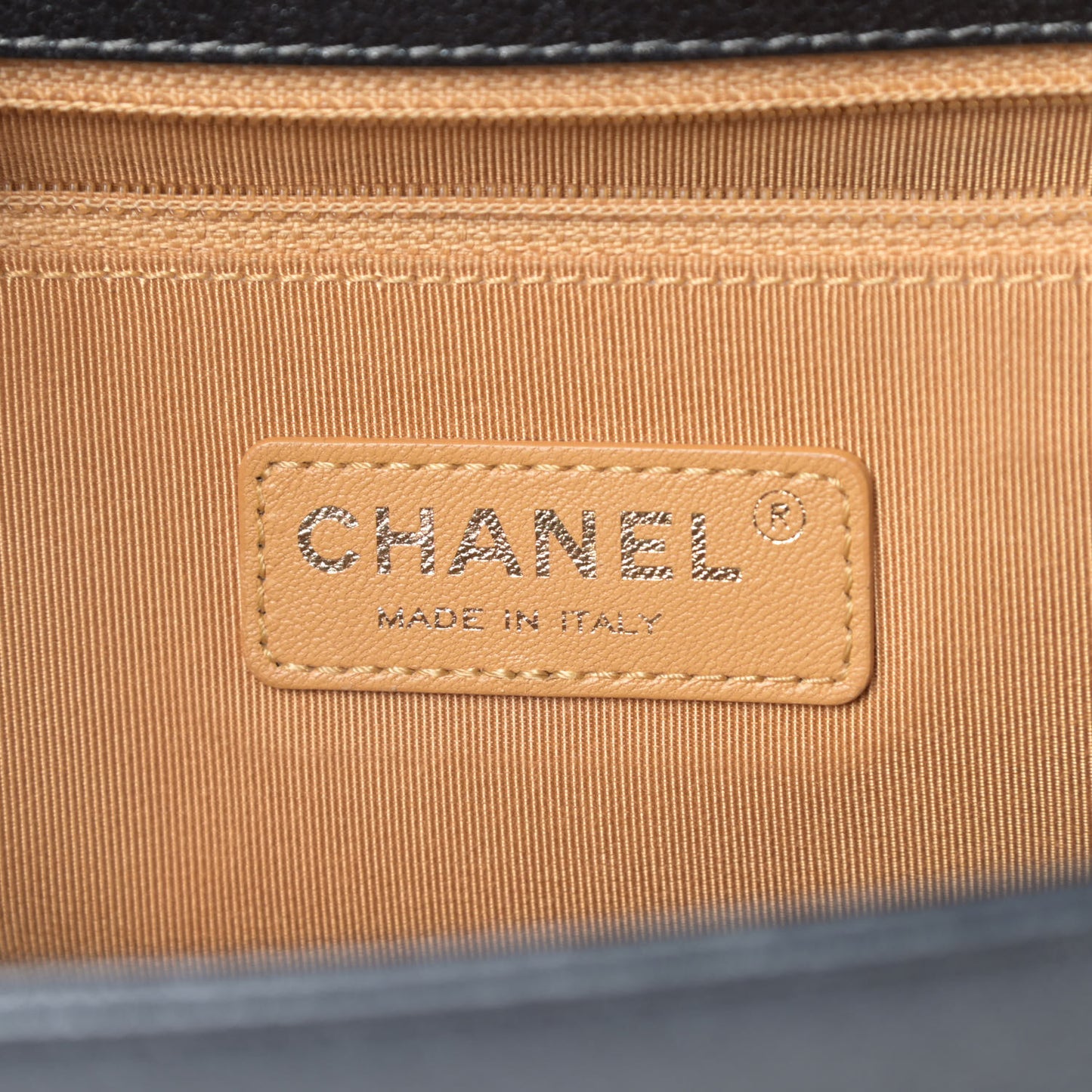 Metallic Calfskin Quilted New Medium Boy Flap Dark Grey