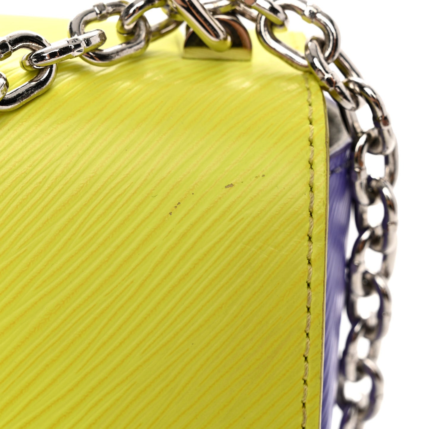 Epi Twist Shoulder Bag MM Purple Yellow Grey