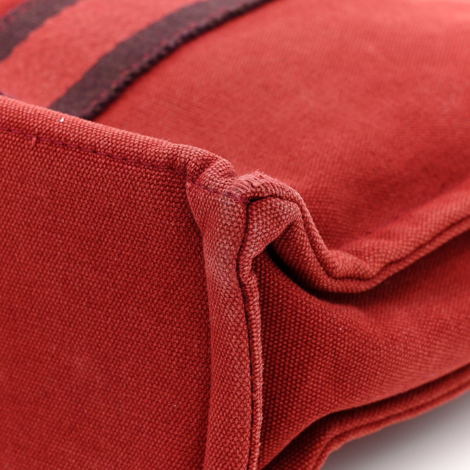 Hermes Canvas Herline PM Tote Red 14 of 16