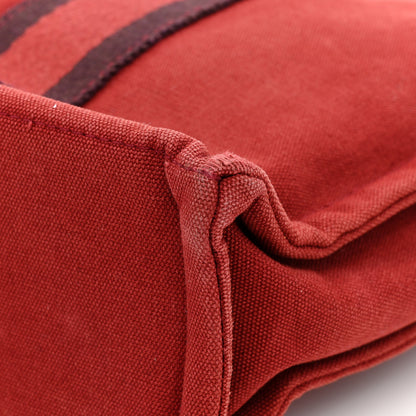 Hermes Canvas Herline PM Tote Red 14 of 16