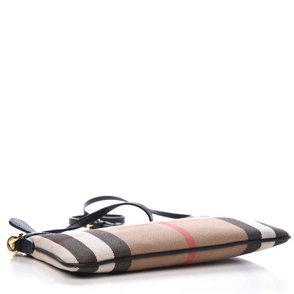 Burberry House Check Derby Peyton Crossbody Clutch Bag Black 5 of 9