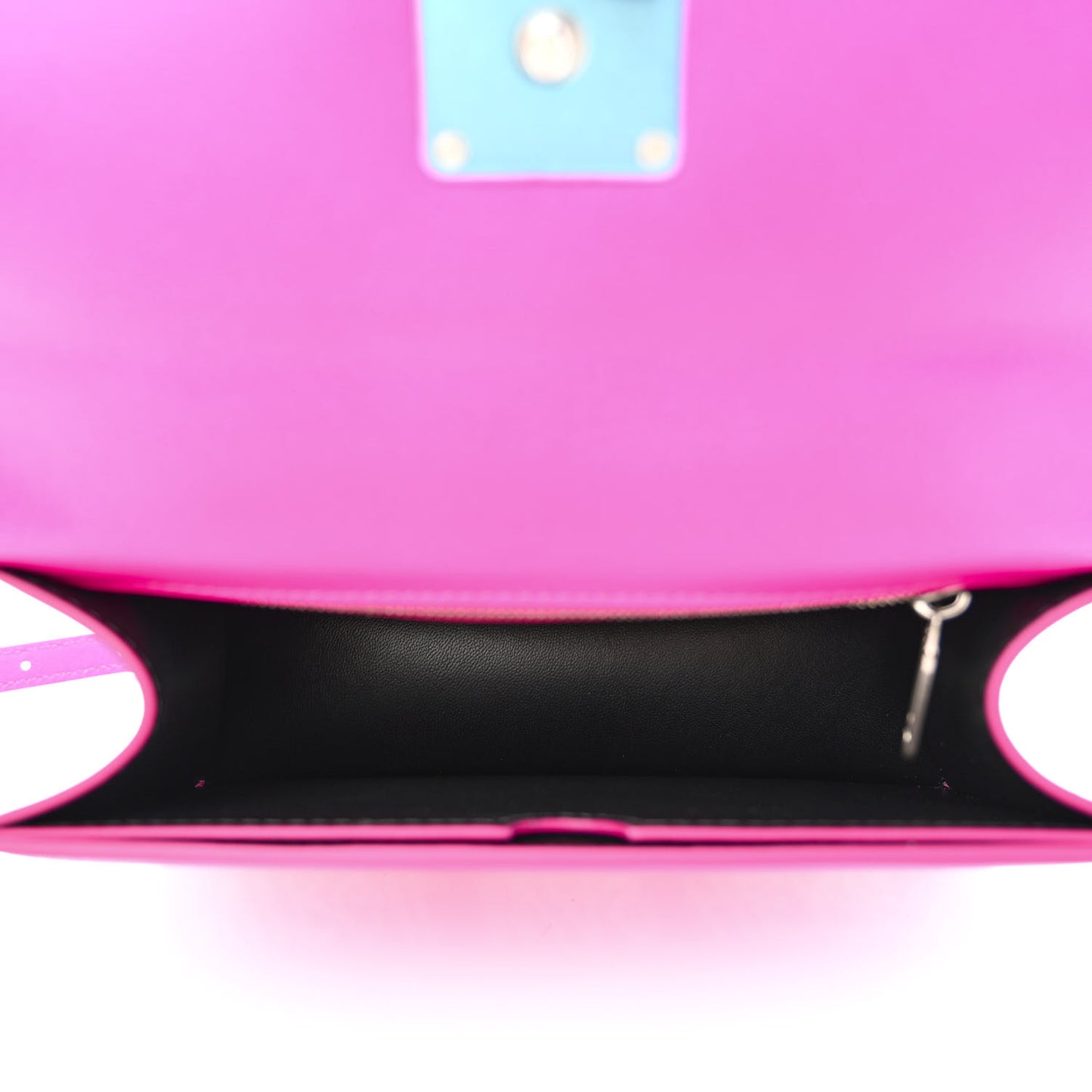 Calfskin Jitney 1.4 Quote Top Handle Bag Fuchsia Multicolor