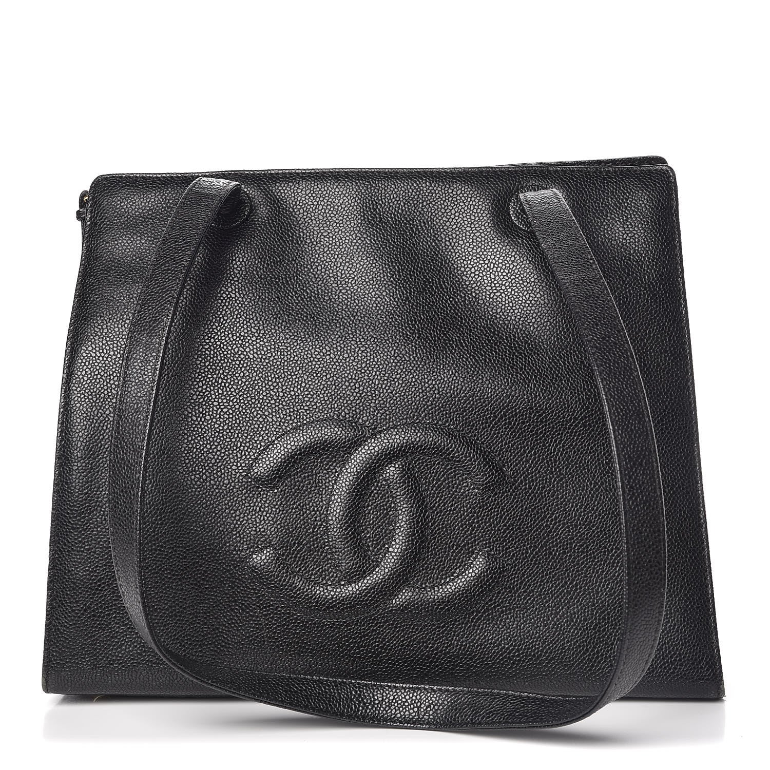 Chanel Caviar Large CC Shoulder Bag Black 1 of 13