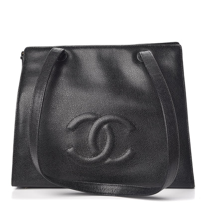 Chanel Caviar Large CC Shoulder Bag Black 1 of 13