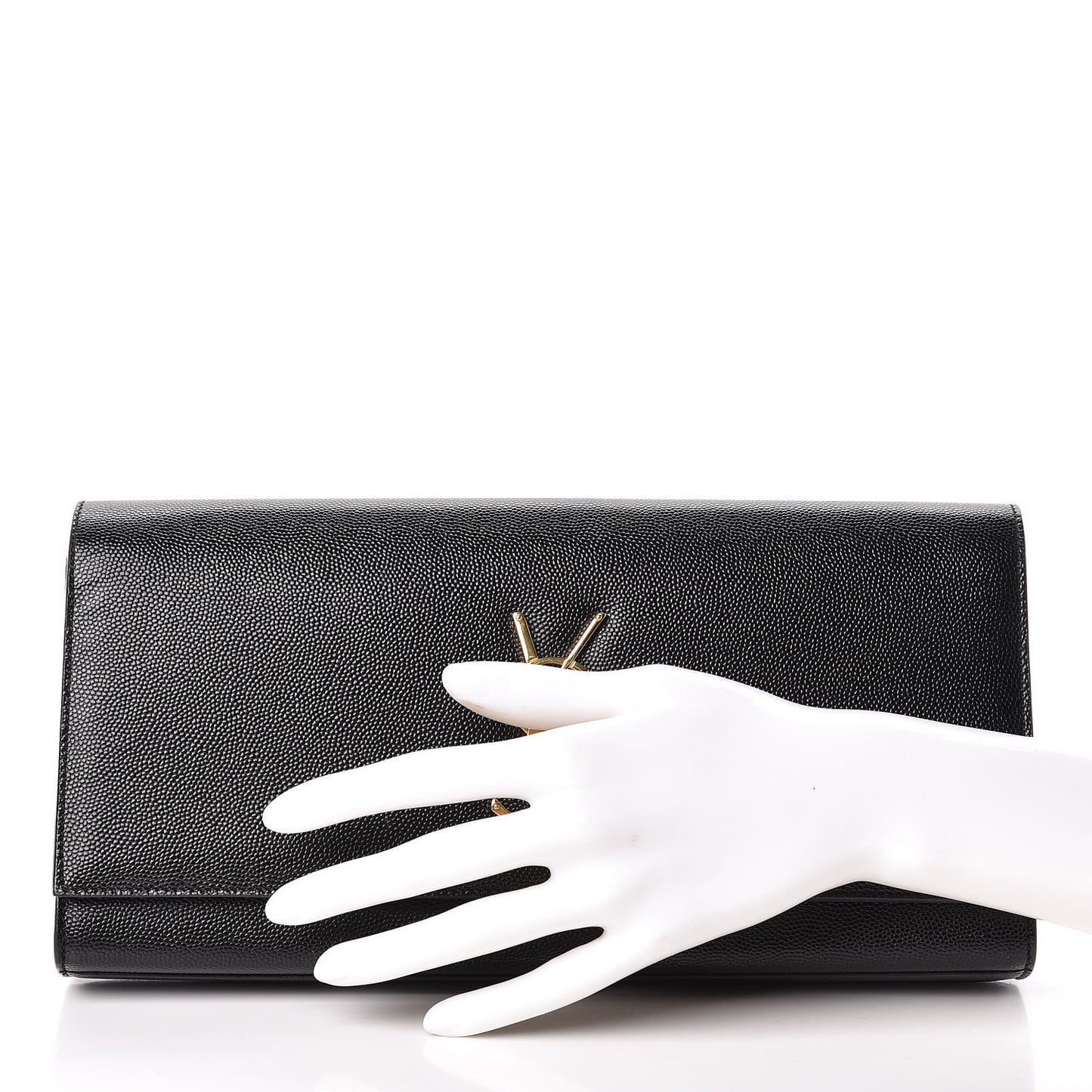 Grain De Poudre Monogram Cassandre Clutch Black