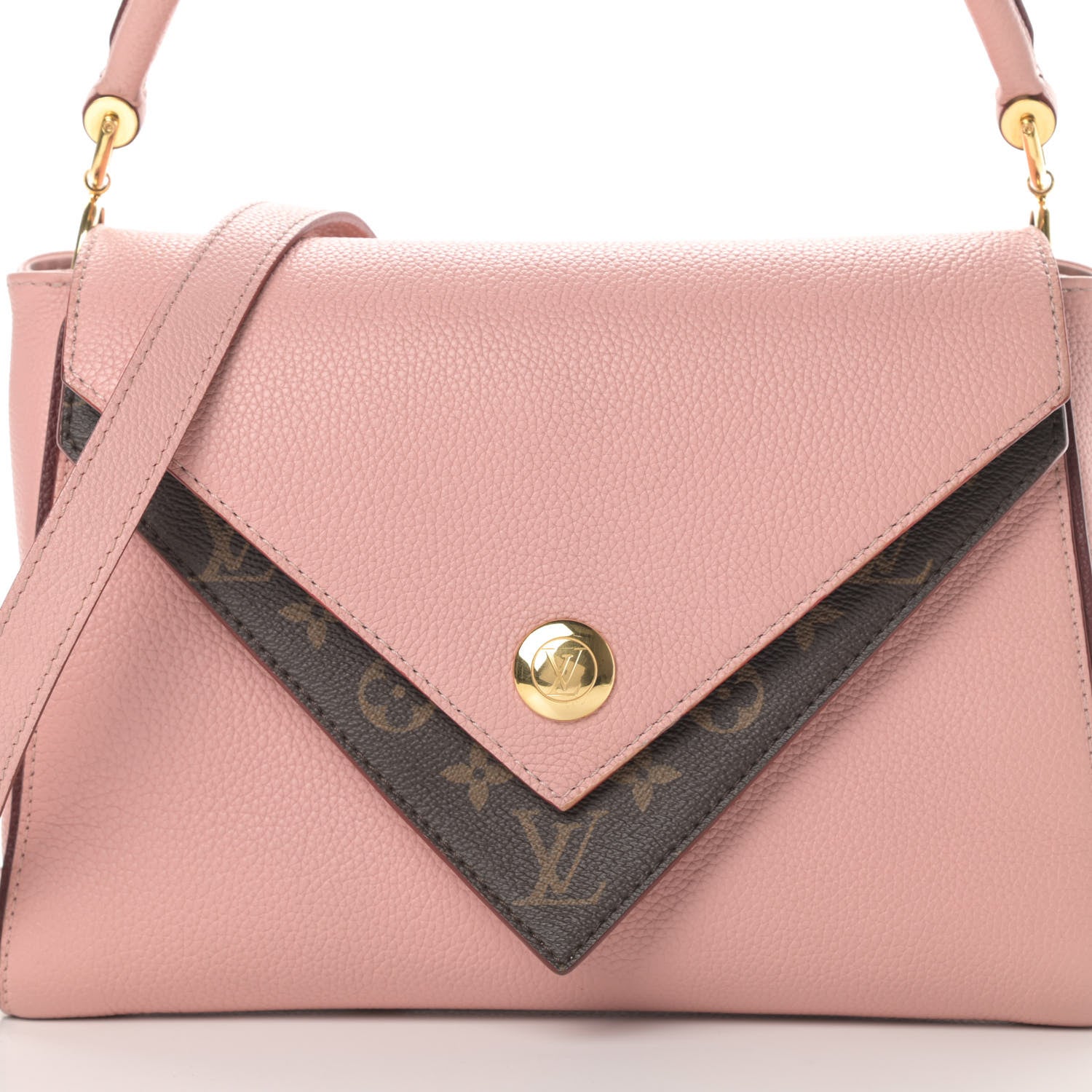 Louis Vuitton Grained Calfskin Monogram Double V Rose Poudre 8 of 13