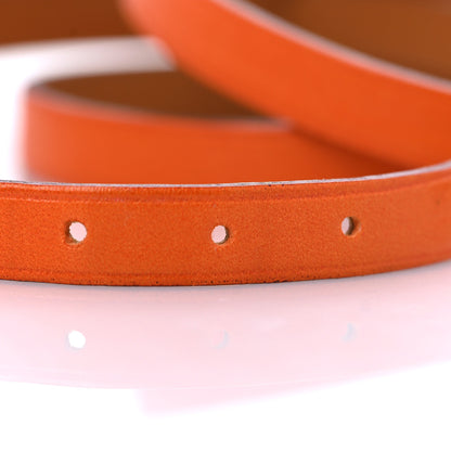 Hermes Chamonix Hapi 3MM Triple Tour Wrap Bracelet S Orange 4 of 8