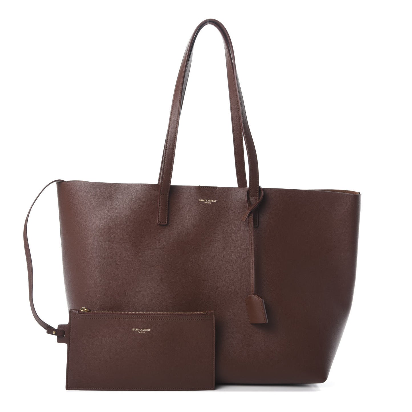 Calfskin Large Shopping Tote Old Brandy