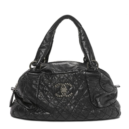 Chanel Aged Calfskin Coco Rider Bowling Bag Black 1 of 10