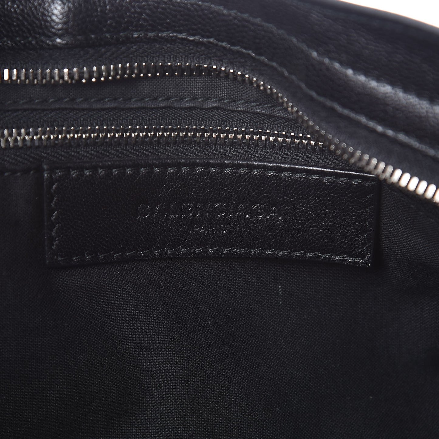 Chevre Silver Metallic Edge Hardware City Black