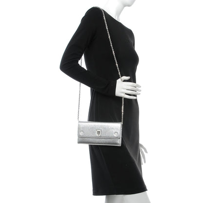 Christian Dior Goatskin Diorever Wallet On Chain Argent 2 of 9