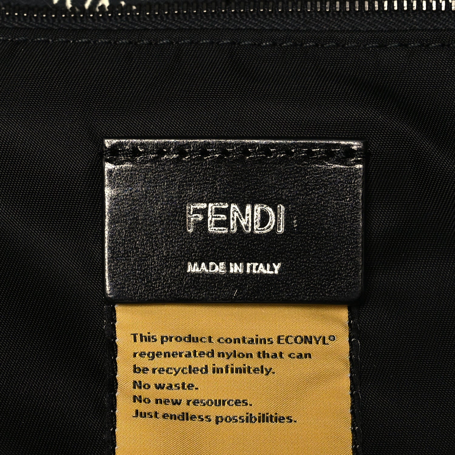 Fendi Econyl Nylon Santander Cuoio Roma Medium Fendiness Backpack Blu Neon 6 of 10