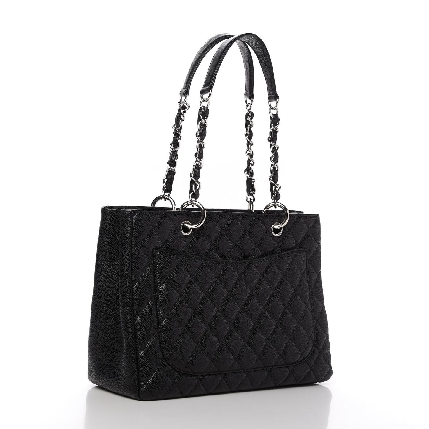 Caviar Quilted Grand Shopping Tote GST Black