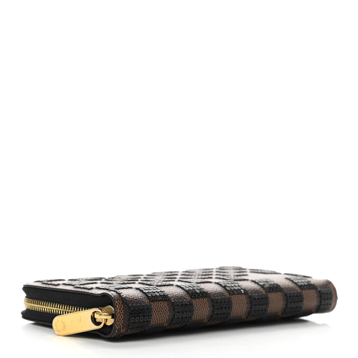 Damier Paillettes Zippy Wallet Black