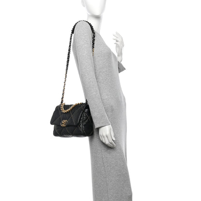 Chanel Lambskin Chain Quilted Medium Chanel 19 Flap Black 2 of 10