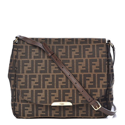 Fendi Zucca Vitello Artic Messenger Bag Tobacco Castagna 2 of 12