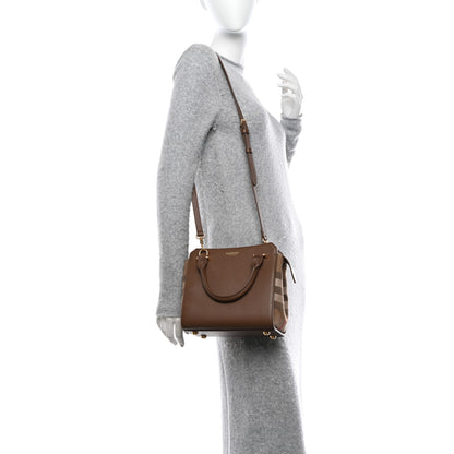 Burberry Calfskin Mega Check Mini Banwell Tote Earth 2 of 10